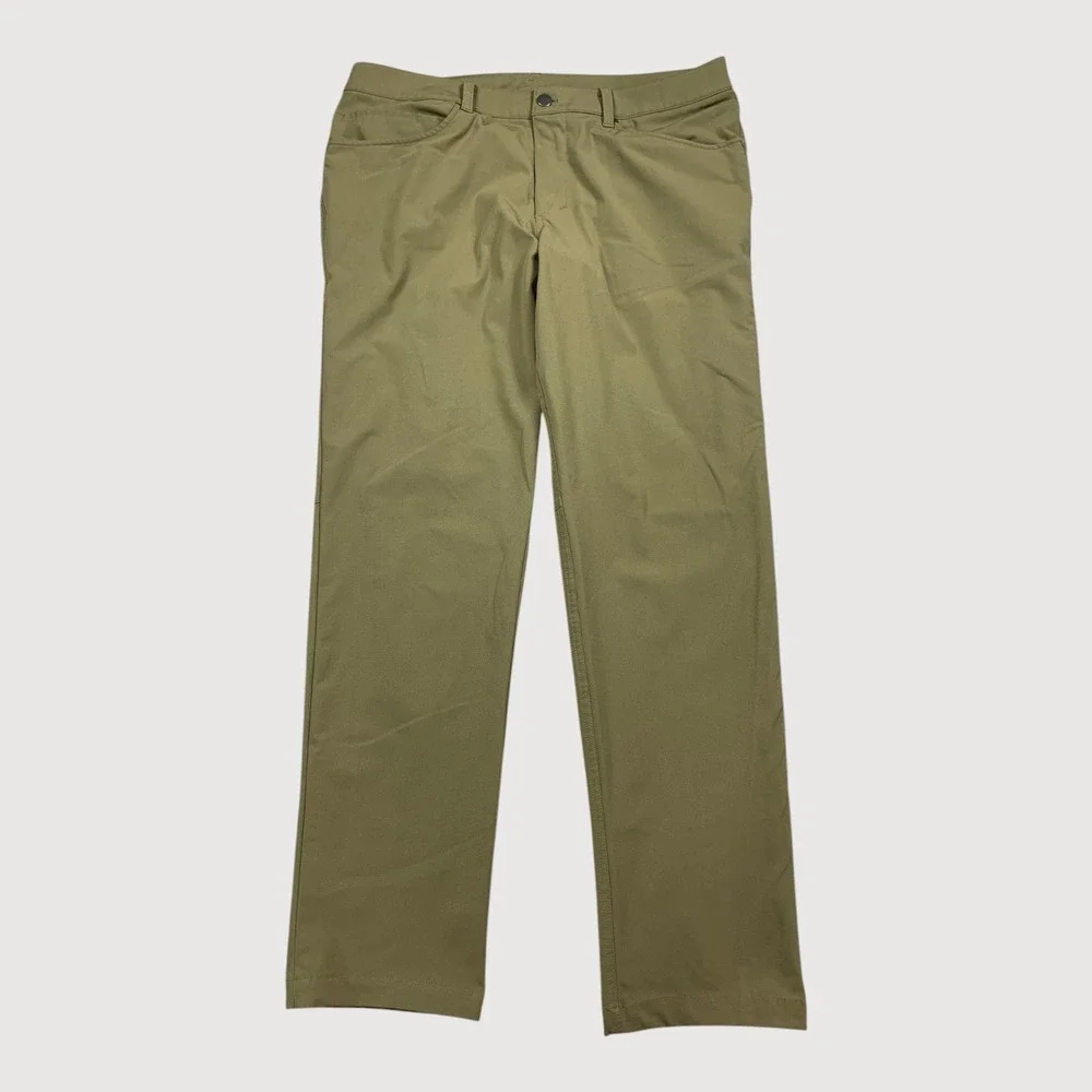 Lululemon ABC Classic-Fit Pants Mens 34x31 Artifact Khaki Warpstreme Commission